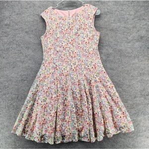 Danny and Nicole beautiful floral fit and flare dress size 4 P